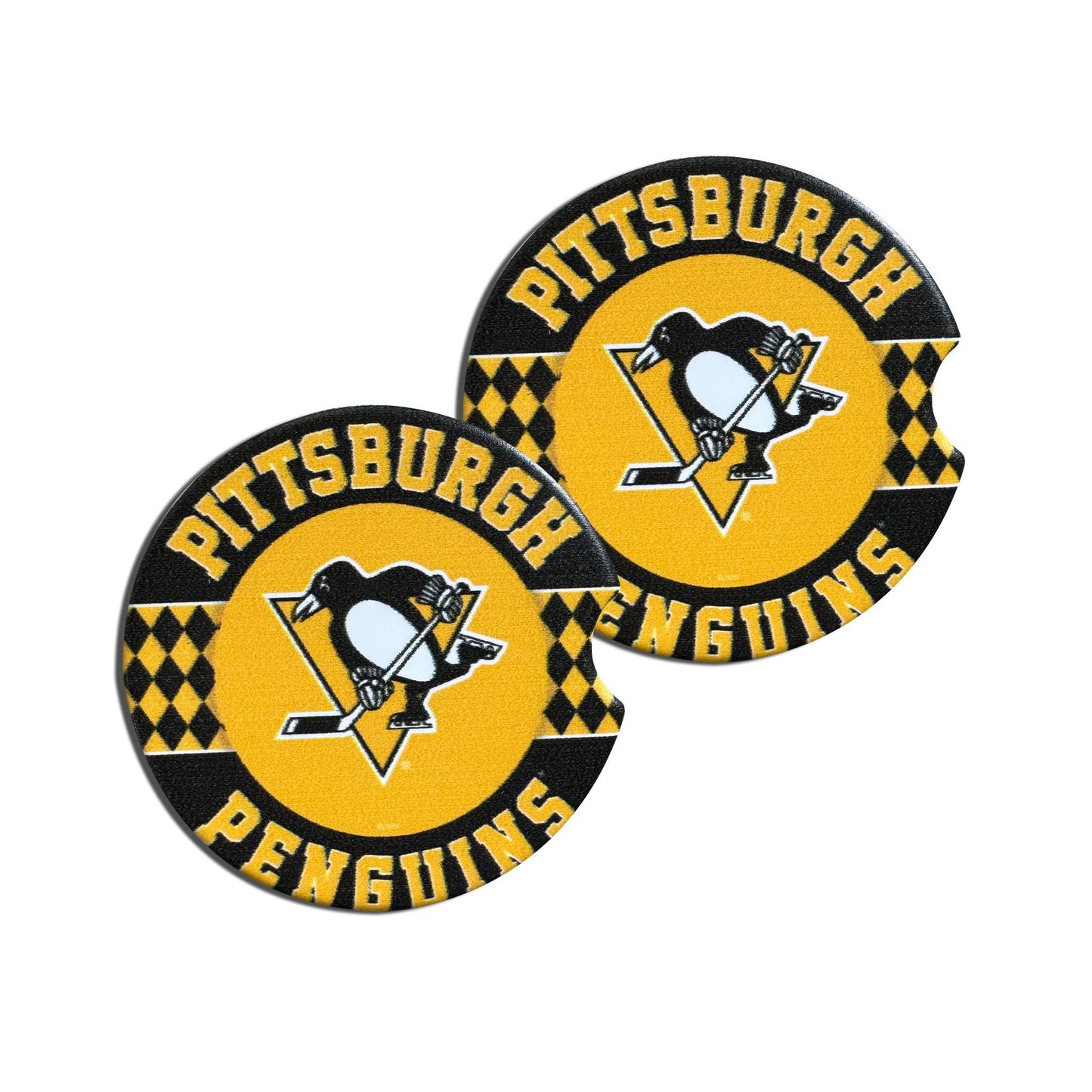 Pittsburgh Penguins Argyle Car Coasters