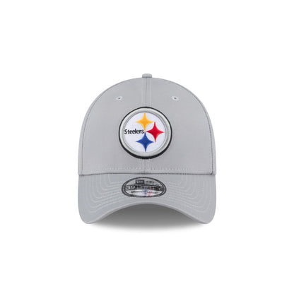 Pittsburgh Steelers New Era Perforated Gray 39THIRTY Flex Fit Hat